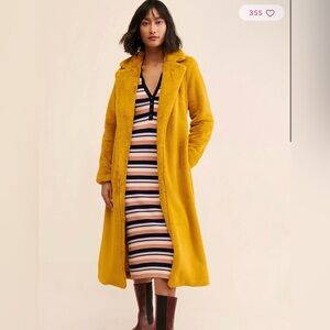 Free People Yellow Long Coat